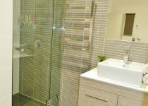 Queen motel room shower